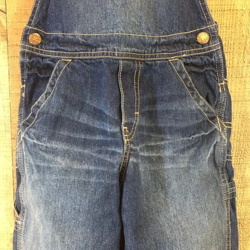 Osh Kosh NYC Carpenters Overalls Boys 4T Dark Wash‎ Denim